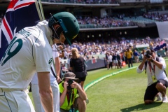 MELBOURNE, AUSTRALIA - DECEMBER 27: Steven Smith of Australia during day two of the Second Test match in the series between Australia and New Zealand at The Melbourne Cricket Ground on December 27, 2019 in Melbourne, Australia. (Photo by Speed Media/Icon Sportswire)