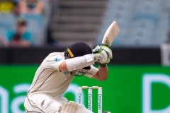 MELBOURNE, AUSTRALIA - DECEMBER 28: Tom Latham of New Zealand bats during day three of the Second Test match in the series between Australia and New Zealand at The Melbourne Cricket Ground on December 28, 2019 in Melbourne, Australia. (Photo by Speed Media/Icon Sportswire)