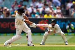 MELBOURNE, AUSTRALIA - DECEMBER 28: Colin de Grandhomme of New Zealand bats  during day three of the Second Test match in the series between Australia and New Zealand at The Melbourne Cricket Ground on December 28, 2019 in Melbourne, Australia. (Photo by Speed Media/Icon Sportswire)
