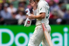 MELBOURNE, AUSTRALIA - DECEMBER 28: David Warner of Australia caught out during day three of the Second Test match in the series between Australia and New Zealand at The Melbourne Cricket Ground on December 28, 2019 in Melbourne, Australia. (Photo by Speed Media/Icon Sportswire)
