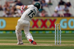 MELBOURNE, AUSTRALIA - DECEMBER 28: Joe Burns of Australia bats during day three of the Second Test match in the series between Australia and New Zealand at The Melbourne Cricket Ground on December 28, 2019 in Melbourne, Australia. (Photo by Speed Media/Icon Sportswire)