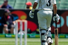 MELBOURNE, AUSTRALIA - DECEMBER 29: Ross Taylor of New Zealand walks off after getting out during day four of the Second Test match in the series between Australia and New Zealand at The Melbourne Cricket Ground on December 29, 2019 in Melbourne, Australia. (Photo by Speed Media/Icon Sportswire)