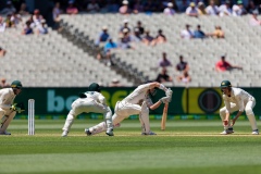 MELBOURNE, AUSTRALIA - DECEMBER 29: Henry Nicholls of New Zealand bats during day four of the Second Test match in the series between Australia and New Zealand at The Melbourne Cricket Ground on December 29, 2019 in Melbourne, Australia. (Photo by Speed Media/Icon Sportswire)