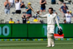 MELBOURNE, AUSTRALIA - DECEMBER 29: Tom Blundell of New Zealand makes a century during day four of the Second Test match in the series between Australia and New Zealand at The Melbourne Cricket Ground on December 29, 2019 in Melbourne, Australia. (Photo by Speed Media/Icon Sportswire)