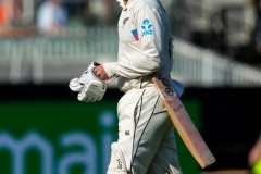 MELBOURNE, AUSTRALIA - DECEMBER 29: Tom Blundell of New Zealand dismissed during day four of the Second Test match in the series between Australia and New Zealand at The Melbourne Cricket Ground on December 29, 2019 in Melbourne, Australia. (Photo by Speed Media/Icon Sportswire)