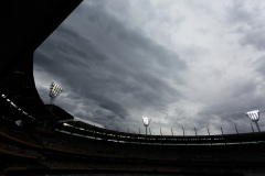 MELBOURNE, AUSTRALIA - DECEMBER 27: Rain threatened play in the afternoon during day two of the Second Vodafone Test cricket match between Australia and India at the Melbourne Cricket Ground on December 27, 2020 in Melbourne, Australia. (Photo by Dave Hewison/Speed Media/Icon Sportswire)