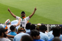 MELBOURNE, AUSTRALIA - DECEMBER 27: An Indian fan heckles the other side during day two of the Second Vodafone Test cricket match between Australia and India at the Melbourne Cricket Ground on December 27, 2020 in Melbourne, Australia. (Photo by Dave Hewison/Speed Media/Icon Sportswire)