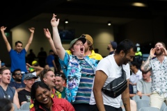 MELBOURNE, AUSTRALIA - DECEMBER 27: Australian fans cheer their team on during day two of the Second Vodafone Test cricket match between Australia and India at the Melbourne Cricket Ground on December 27, 2020 in Melbourne, Australia. (Photo by Dave Hewison/Speed Media/Icon Sportswire)
