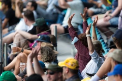 MELBOURNE, AUSTRALIA - DECEMBER 27: Fans do the Mexican Wave during day two of the Second Vodafone Test cricket match between Australia and India at the Melbourne Cricket Ground on December 27, 2020 in Melbourne, Australia. (Photo by Dave Hewison/Speed Media/Icon Sportswire)