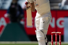 MELBOURNE, AUSTRALIA - DECEMBER 29: Pat Cummins of Australia bats during day four of the Second Vodafone Test cricket match between Australia and India at the Melbourne Cricket Ground on December 29, 2020 in Melbourne, Australia. (Photo by Dave Hewison/Speed Media/Icon Sportswire)
