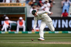 MELBOURNE, AUSTRALIA - DECEMBER 26: Marnus Labuschagne of Australia runs for the ball during the Boxing Day Test Match between Australia and South Africa at The Melbourne Cricket Ground on December 26, 2022 in Melbourne, Australia. (Photo by Dave Hewison/Speed Media/Icon Sportswire)