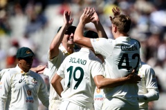 MELBOURNE, AUSTRALIA - DECEMBER 26: Cameron Green of Australia celebrates during the Boxing Day Test Match between Australia and South Africa at The Melbourne Cricket Ground on December 26, 2022 in Melbourne, Australia. (Photo by Dave Hewison/Speed Media/Icon Sportswire)