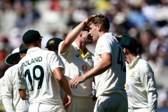MELBOURNE, AUSTRALIA - DECEMBER 26: Cameron Green of Australia celebrates during the Boxing Day Test Match between Australia and South Africa at The Melbourne Cricket Ground on December 26, 2022 in Melbourne, Australia. (Photo by Dave Hewison/Speed Media/Icon Sportswire)