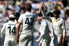 MELBOURNE, AUSTRALIA - DECEMBER 26: Cameron Green of Australia celebrates during the Boxing Day Test Match between Australia and South Africa at The Melbourne Cricket Ground on December 26, 2022 in Melbourne, Australia. (Photo by Dave Hewison/Speed Media/Icon Sportswire)