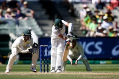 MELBOURNE, AUSTRALIA - DECEMBER 26: Keshav Maharaj of South Africa bats during the Boxing Day Test Match between Australia and South Africa at The Melbourne Cricket Ground on December 26, 2022 in Melbourne, Australia. (Photo by Dave Hewison/Speed Media/Icon Sportswire)