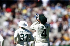 MELBOURNE, AUSTRALIA - DECEMBER 26: Alex Carey of Australia catches the ball during the Boxing Day Test Match between Australia and South Africa at The Melbourne Cricket Ground on December 26, 2022 in Melbourne, Australia. (Photo by Dave Hewison/Speed Media/Icon Sportswire)