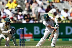 MELBOURNE, AUSTRALIA - DECEMBER 26: Keshav Maharaj of South Africa bats during the Boxing Day Test Match between Australia and South Africa at The Melbourne Cricket Ground on December 26, 2022 in Melbourne, Australia. (Photo by Dave Hewison/Speed Media/Icon Sportswire)