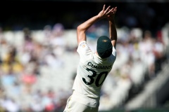 MELBOURNE, AUSTRALIA - DECEMBER 26: Pat Cummins (c) of Australia goes to catch the ball during the Boxing Day Test Match between Australia and South Africa at The Melbourne Cricket Ground on December 26, 2022 in Melbourne, Australia. (Photo by Dave Hewison/Speed Media/Icon Sportswire)