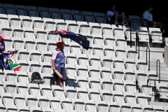 MELBOURNE, AUSTRALIA - DECEMBER 27: A spectator is seen flying an Australian flag during the Boxing Day Test Match between Australia and South Africa at The Melbourne Cricket Ground on December 27, 2022 in Melbourne, Australia. (Photo by Dave Hewison/Speed Media/Icon Sportswire)