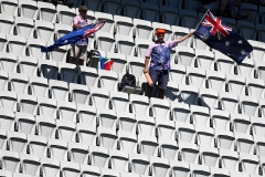 MELBOURNE, AUSTRALIA - DECEMBER 27: Spectators are seen fly australian flags during the Boxing Day Test Match between Australia and South Africa at The Melbourne Cricket Ground on December 27, 2022 in Melbourne, Australia. (Photo by Dave Hewison/Speed Media/Icon Sportswire)