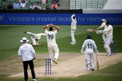 MELBOURNE, AUSTRALIA - DECEMBER 29: Theunis de Bruyn of South Africa bats during the Boxing Day Test Match between Australia and South Africa at The Melbourne Cricket Ground on December 29, 2022 in Melbourne, Australia. (Photo by Dave Hewison/Speed Media/Icon Sportswire)