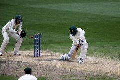MELBOURNE, AUSTRALIA - DECEMBER 29: Keshav Maharaj of South Africa bats during the Boxing Day Test Match between Australia and South Africa at The Melbourne Cricket Ground on December 29, 2022 in Melbourne, Australia. (Photo by Dave Hewison/Speed Media/Icon Sportswire)