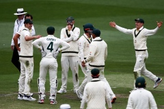 MELBOURNE, AUSTRALIA - DECEMBER 29: Australia wait on a review during the Boxing Day Test Match between Australia and South Africa at The Melbourne Cricket Ground on December 29, 2022 in Melbourne, Australia. (Photo by Dave Hewison/Speed Media/Icon Sportswire)