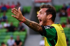 MELBOURNE, AUSTRALIA - APRIL 1: Alessandro Diamanti of Western United yells at the umpire during the Hyundai A-League soccer match between Western United FC and Melbourne City FC on April 1, 2021 at AAMI Park in Melbourne, Australia. (Photo by Speed Media/Icon Sportswire)