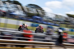 Superbikes speed past past pit lane during SuperPole at The 2022 FIM World Superbike Championship at The Phillip Island Circuit on November 20, 2022 in Phillip Island, Australia. (Photo by Dave Hewison/Speed Media/Icon Sportswire)